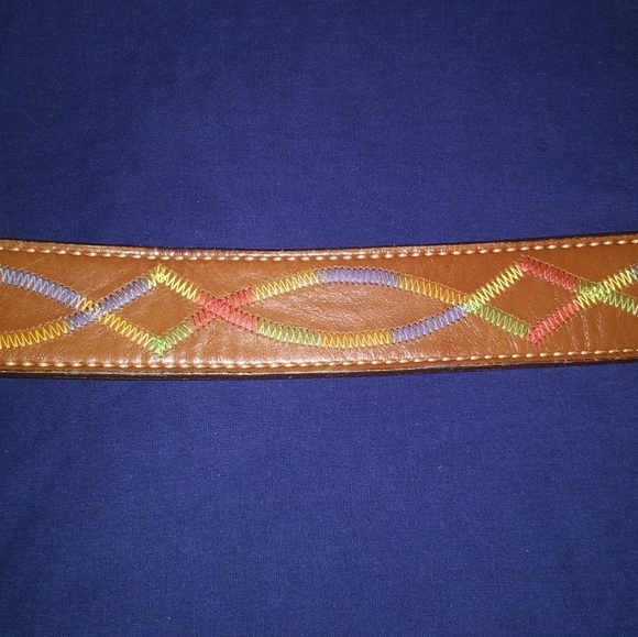 Nocona Kid's Belt. Brown and Rainbow. 35 Inches. - Picture 6 of 6